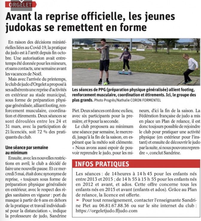 Image de l'actu 'Article le Progrès du 08.05.2021'