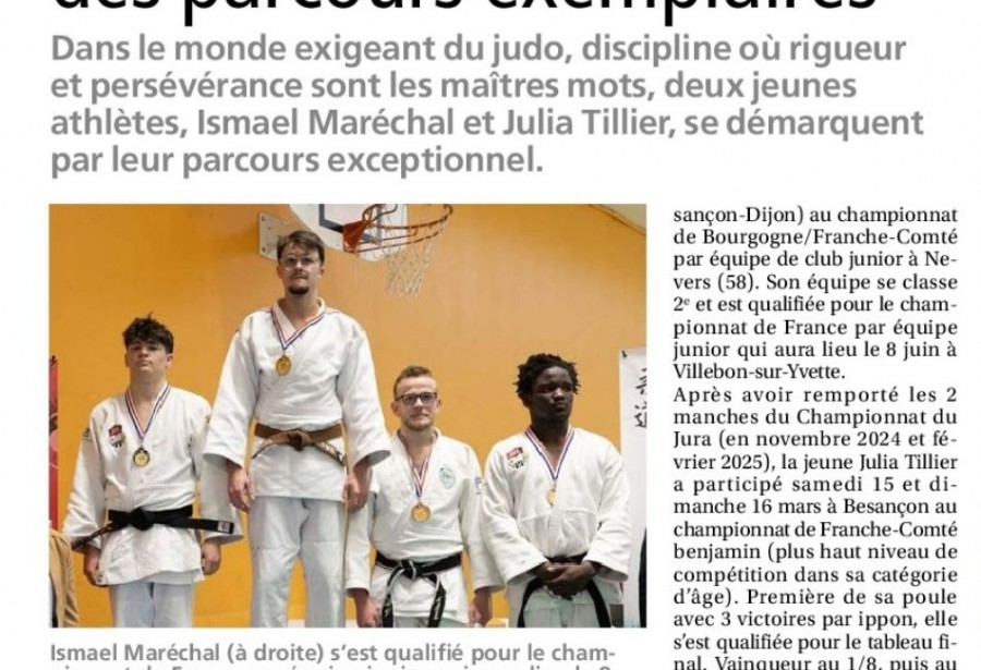Article l'Hebdo du Haut Jura du 3/04/2025