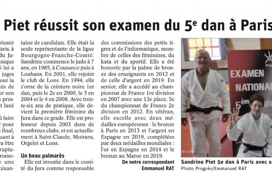 Article le Progrès du 04/07/2021