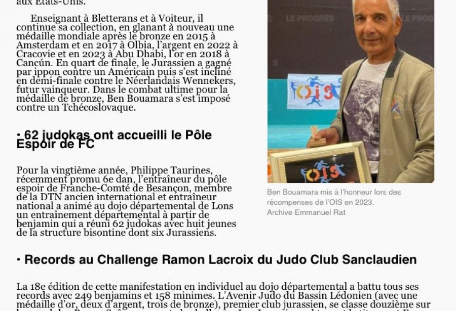 Article le Progrès du 7/11/2024