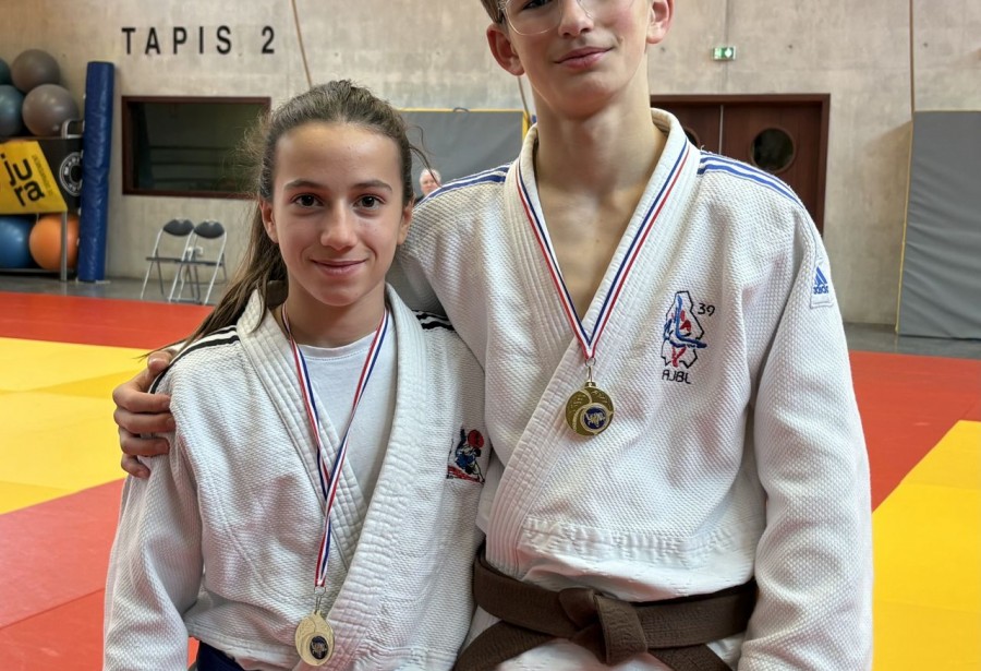 Julia et Maxence  : Champions du Jura Minime