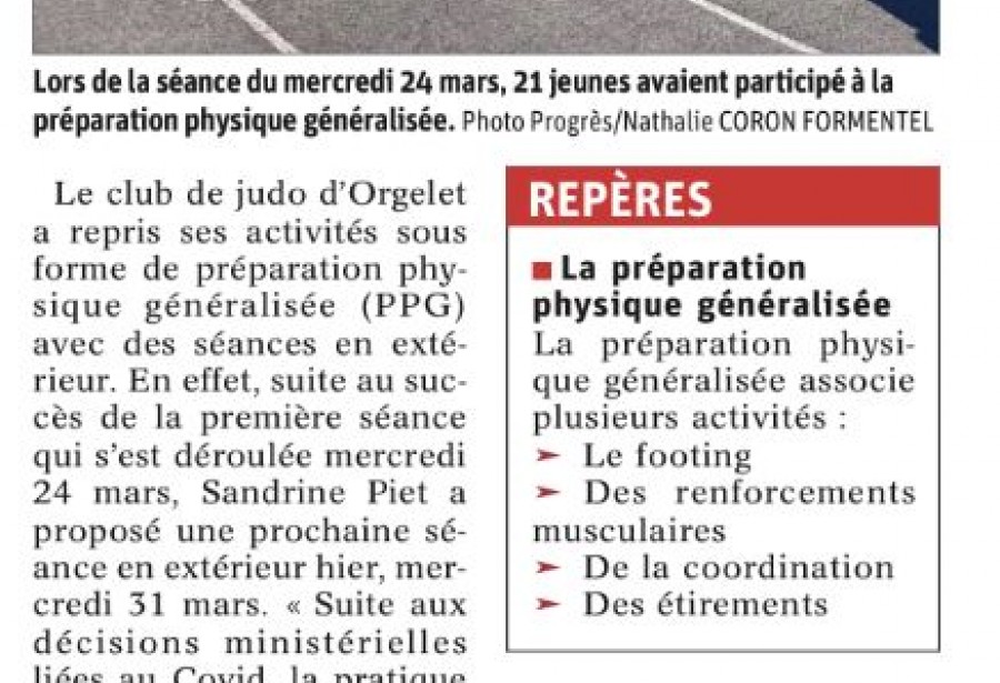 Article le Progrès du 01.04.21